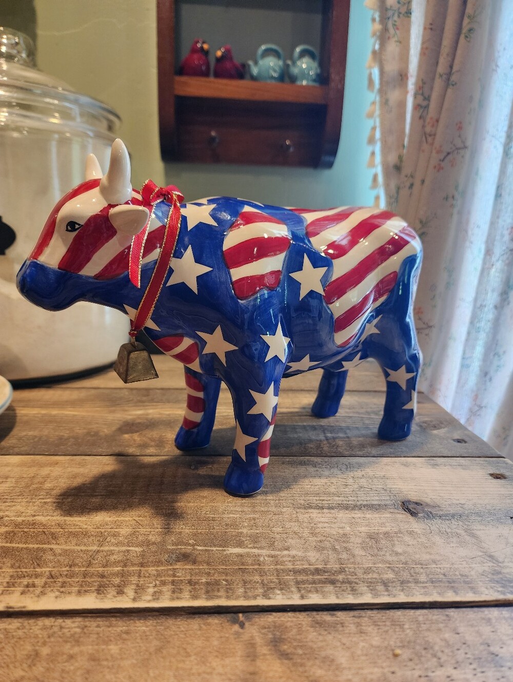 American Flag Bull Coin Bank